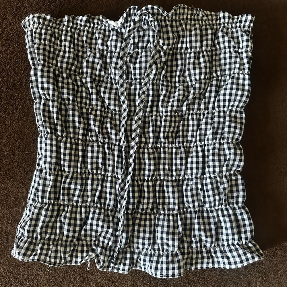 Elegant Black and White Checkered Women's Blouse